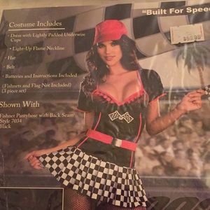 Race-car driver Halloween costume.